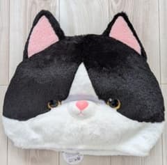 ねこぬいぐるみマスク Ver.2 黒白 猫 被り物のサムネイル