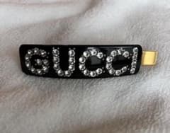 GUCCI ブラック ヘアクリップ ストーンのサムネイル
