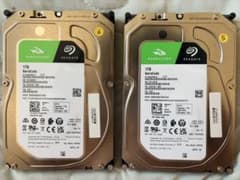 使用時間短めSeagate BarraCuda 1TB HDD 本体 2台セットのサムネイル