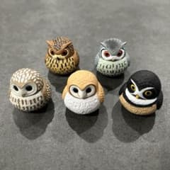 ふっくら福福フクロウ フィギュア 5種セットのサムネイル