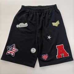 ワッペン付き ショートパンツ ブラックのサムネイル