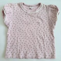 Bebe Holic 小花柄 パフスリーブ Tシャツ ピンク Lのサムネイル