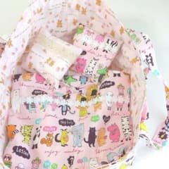 メルちゃんサイズ　お人形用クーハン キュートアニマルズ×ぬいぐるみ柄②のサムネイル