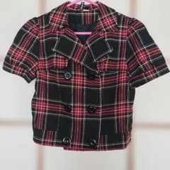 激レア/USA購入 H&M DIVIDED タータンチェック ショートジャケット