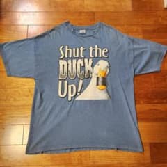 メキシコ製 アヒル プリント Tシャツ ブルーのサムネイル