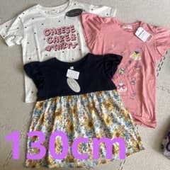 女児130cmTシャツ3枚セットのサムネイル