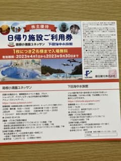 箱根小涌園ユネッサン　2名入園券のサムネイル