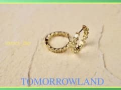 TOMORROWLAND レモンイエロー ジルコニア フープピアス　ダイヤカットのサムネイル