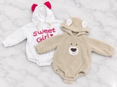 韓国ベビー服　2枚セット　冬服 ロンパース　女の子　70cm