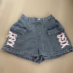 rabyraby バースデイ　ピンクリボン編み上げショートパンツ　姫　甘ギャル - 4