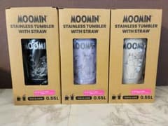 [신품·미개봉]MOOMIN 스테인레스 스탠블 0.55L 빨대 포함