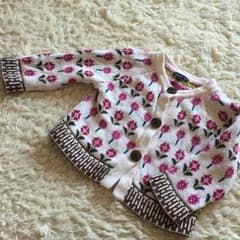 babygap お花のニットカーディガンのサムネイル
