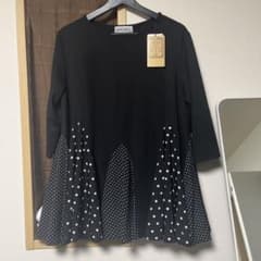BEARDSLY ビアズリー　ドットヘムフレアチュニック　黒 beardsley ドットヘムフレアチュニック - メルカリ