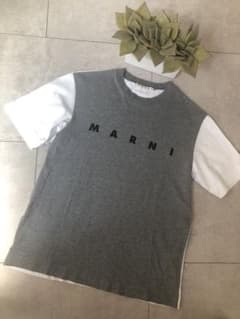 MARNI ロゴ入り 半袖Tシャツ グレー/ホワイト S-Mのサムネイル