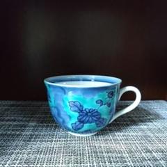 源右衛門窯/青彩菊絵コーヒーカップ - メルカリ