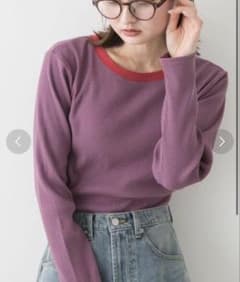 クルーネックリンガーボーダーTシャツ
