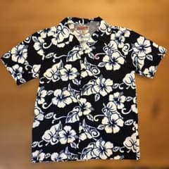 QUIKSILVER アロハシャツ 半袖 ハイビスカス柄 [12-14M]のサムネイル