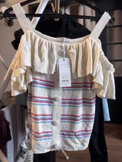 titty&Co. オフショルダー ボーダーニットのサムネイル