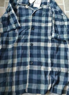 チェック柄パジャマ Lサイズ 綿100%　メンズパジャマ上のみ