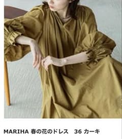 MARIHA マリハ 春の花のドレス ワンピース カーキ - メルカリ