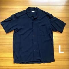 GU L オープンシャツ ブラック 黒のサムネイル