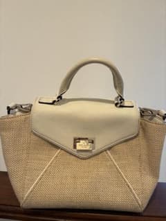 《Kate Spade》2way バッグ ベージュ ホワイト キャンバスのサムネイル