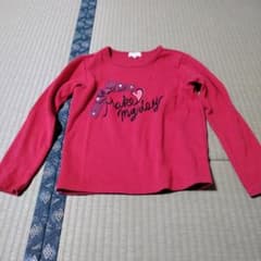 キッズ 長袖カットソー レッド リボン ロゴのサムネイル