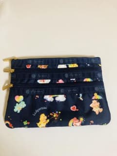 LeSportsac ケアベアドリームズ 3ZIP ポーチ ネイビー コラボ - メルカリ