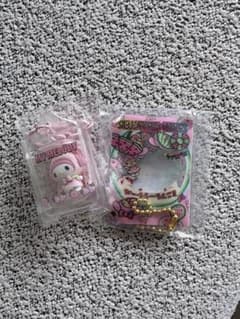 【セット】マイメロディ フレークシールチャーム＆キーホルダー フルーツデザインのサムネイル
