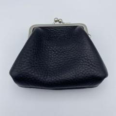 CALEE キャリー がま口財布 コインケース レザー ブラック 美品 CALEE キャリー がま口財布 コインケース レザー ブラック 美品