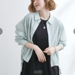 grove クロップドシアーシャツ　サックスブルーのサムネイル