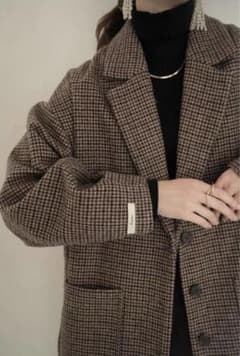 ジャケット・アウター Eaphi WOOL LIKE CHECK JACKE 完売品 wool like check jacket Eaphi 右袖のタグあり - メルカリ