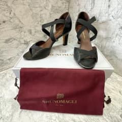 BRUNOMAGLI Black High Heels, Strapless, Open Toe, Size 35 1/2
