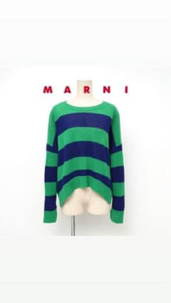 イタリア製MARNI21SSボーダーニットカーディガンウールカシミヤサイズ40のサムネイル