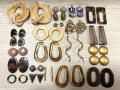 ピアス用金具セット 多様なデザイン ブラウン ゴールド系のサムネイル