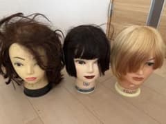 練習用ウィッグ3体のサムネイル