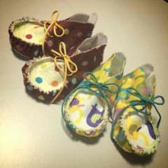 ▼Akiko Sutoさま専用▽モカシン風ハンドメイドベビーシューズのサムネイル