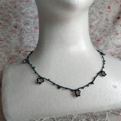 ハンドメイド 花モチーフ ネックレス　Sサイズ47cmのサムネイル
