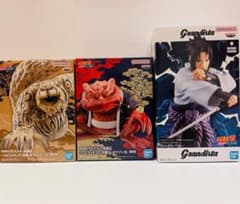 NARUTO 疾風伝 守鶴 ガマブン太 うちはサスケ フィギュア 3体セット