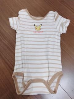 monpoké ピカチュウ ボーダー ロンパース