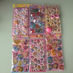 平成レトロ　ぷくぷくシール６枚セットのサムネイル
