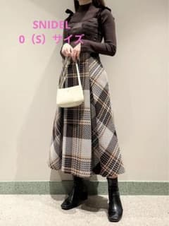 SNIDEL/ロービングチェックミディスカートのサムネイル