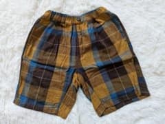 BREEZE チェック柄 ショートパンツ（ブラウン系） 140センチのサムネイル