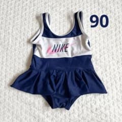 NIKE ベビー水着 ワンピース フリル ネイビーのサムネイル