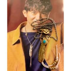 大人気‼︎】上金銀縄特大フェザー キムタク ネックレス ラスト1点