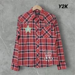 in the attic 希少　ジャケット　お兄系　y2k ドクロ y2k archive in the attic チェック柄 シャツ お兄系 - メルカリ