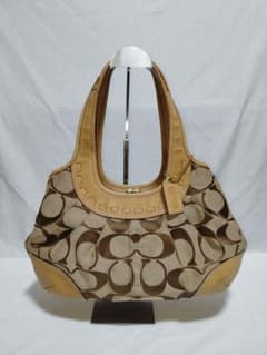 コーチ COACH エルゴ キスロック キャンバス レザー ブラウン 12232 コーチ COACH エルゴ キスロック キャンバス レザー ブラウン 12232