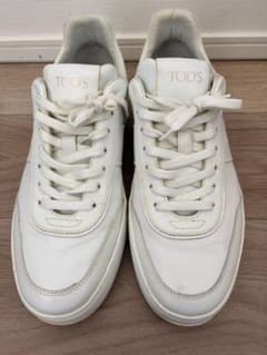 TOD'S ホワイトレザー スニーカー27.5cm(8 1/2) - メルカリ