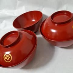 輪島塗 汁椀 3客 蓋2枚 紋入り ① - メルカリ