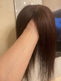 残りわずか 人毛100% 30cm ナチュラルブラウンヘアピース - メルカリ